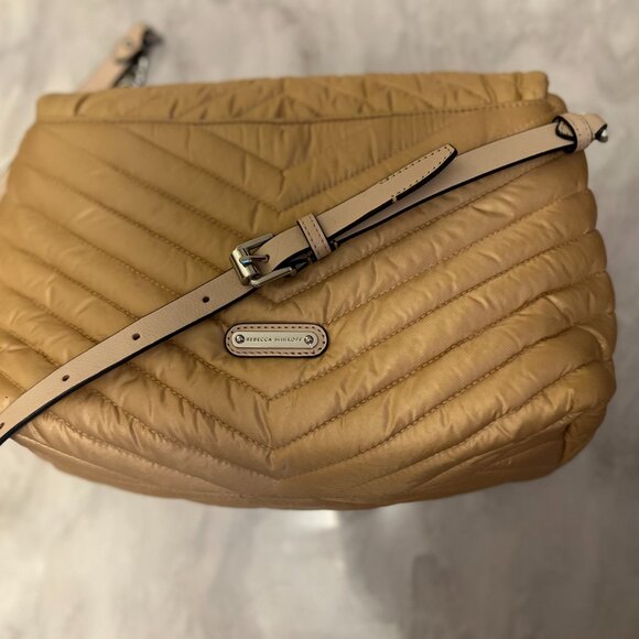 Rebecca Minkoff Edie nylon jumbo flap shoulder bag, New Nude Color - Picture 4 of 6